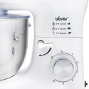 Mixer cu bol de 6L din inox, 1500W, cu tocător și blender, Panou, Alb