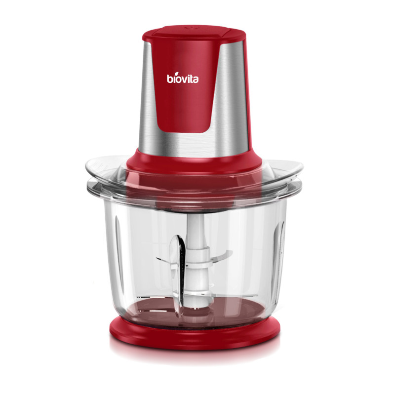 Tocător pentru alimente, 500W, 1.5 Litri, Biovita Storm, Rosu