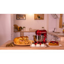 Mixer cu bol de 6L din inox, 1500W, cu tocător și blender, Roșu
