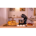 Mixer cu bol de 6L din inox, 1500W, cu tocător și blender, Negru