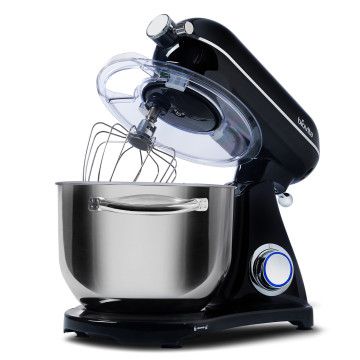 Mixer cu bol de 6L din inox,1800W, din Aluminiu, Negru