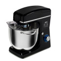 Mixer cu bol de 10L din inox, putere 1500W, cu tocător și blender, Negru