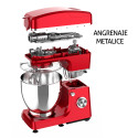 Mixer cu bol de 10L din inox, putere 1500W, cu tocător și blender, Angrenaje Metalice
