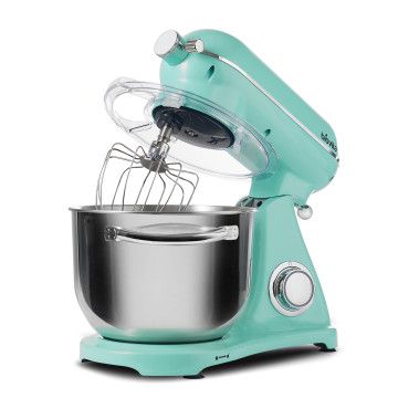 Mixer cu bol de 6L din inox,1800W, din Aluminiu, MB-1800-LUX, Turcoaz