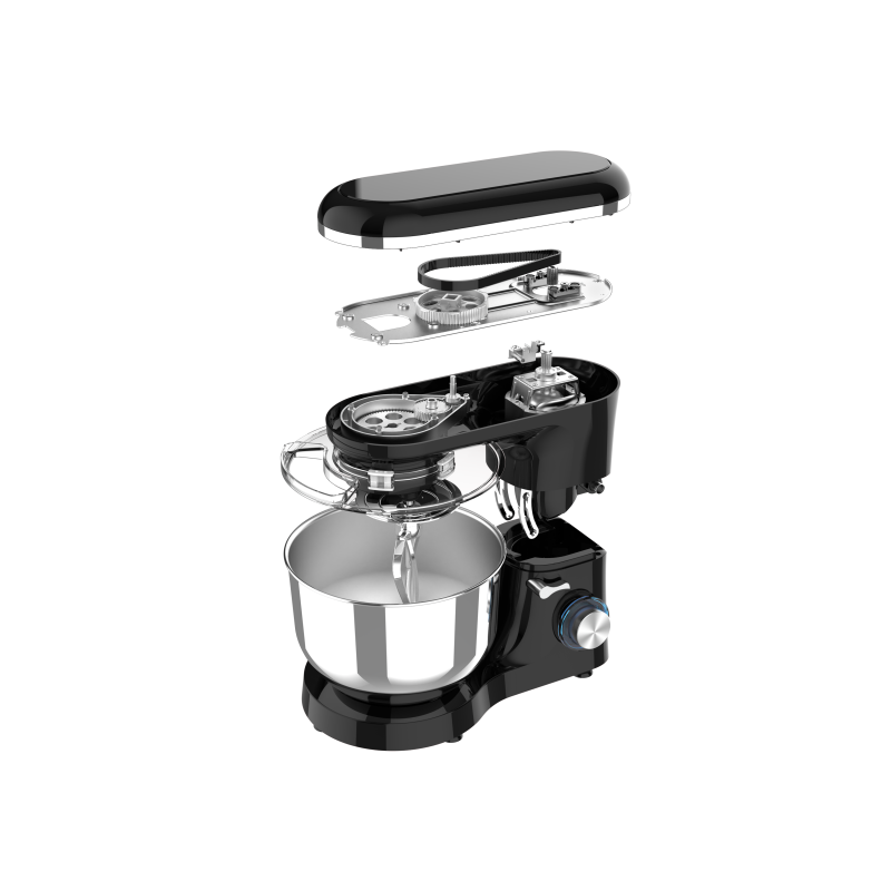 Mixer cu bol de 6L din inox, putere 1500W, Negru