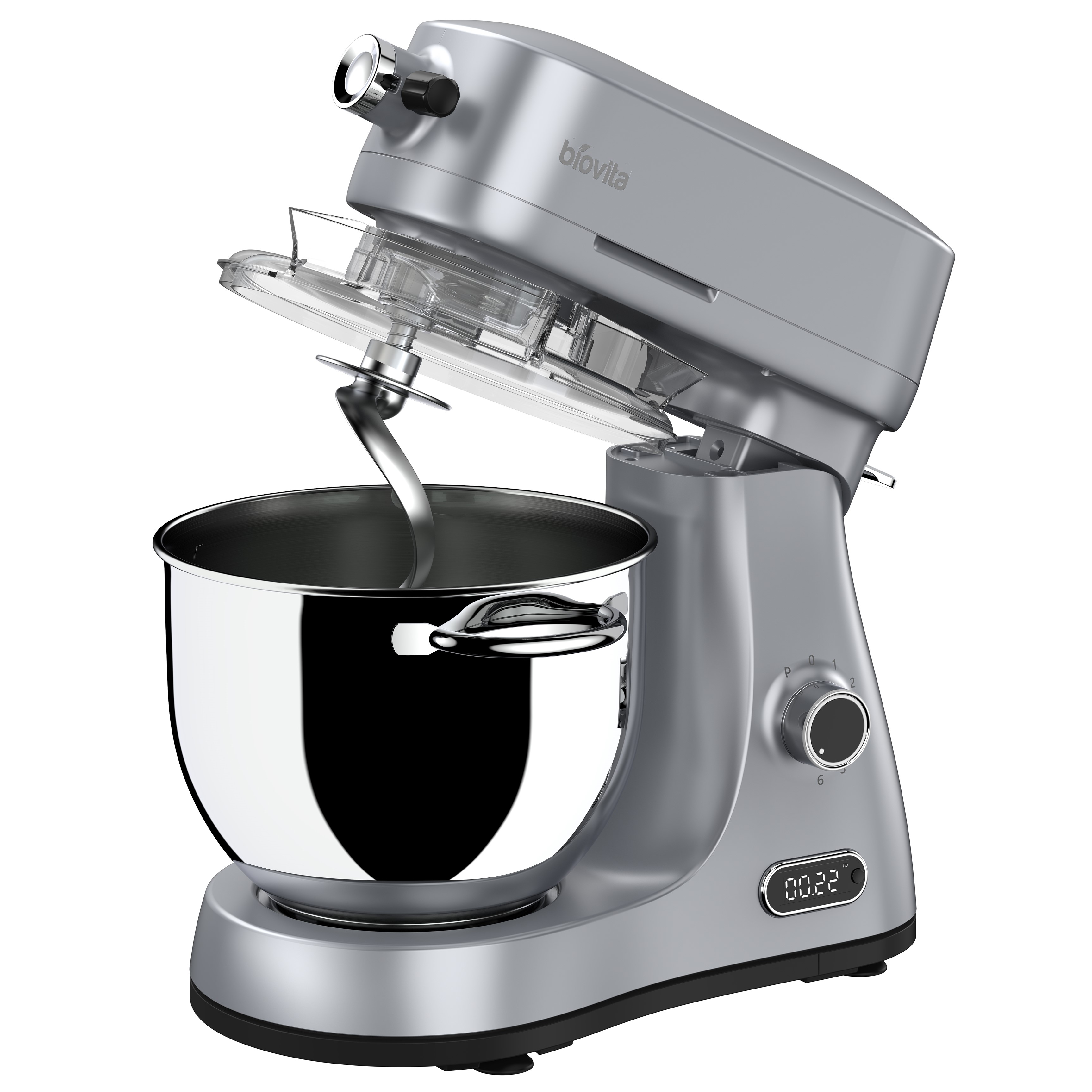 Mixer planetar din aluminiu cu bol de 6L, 1800W